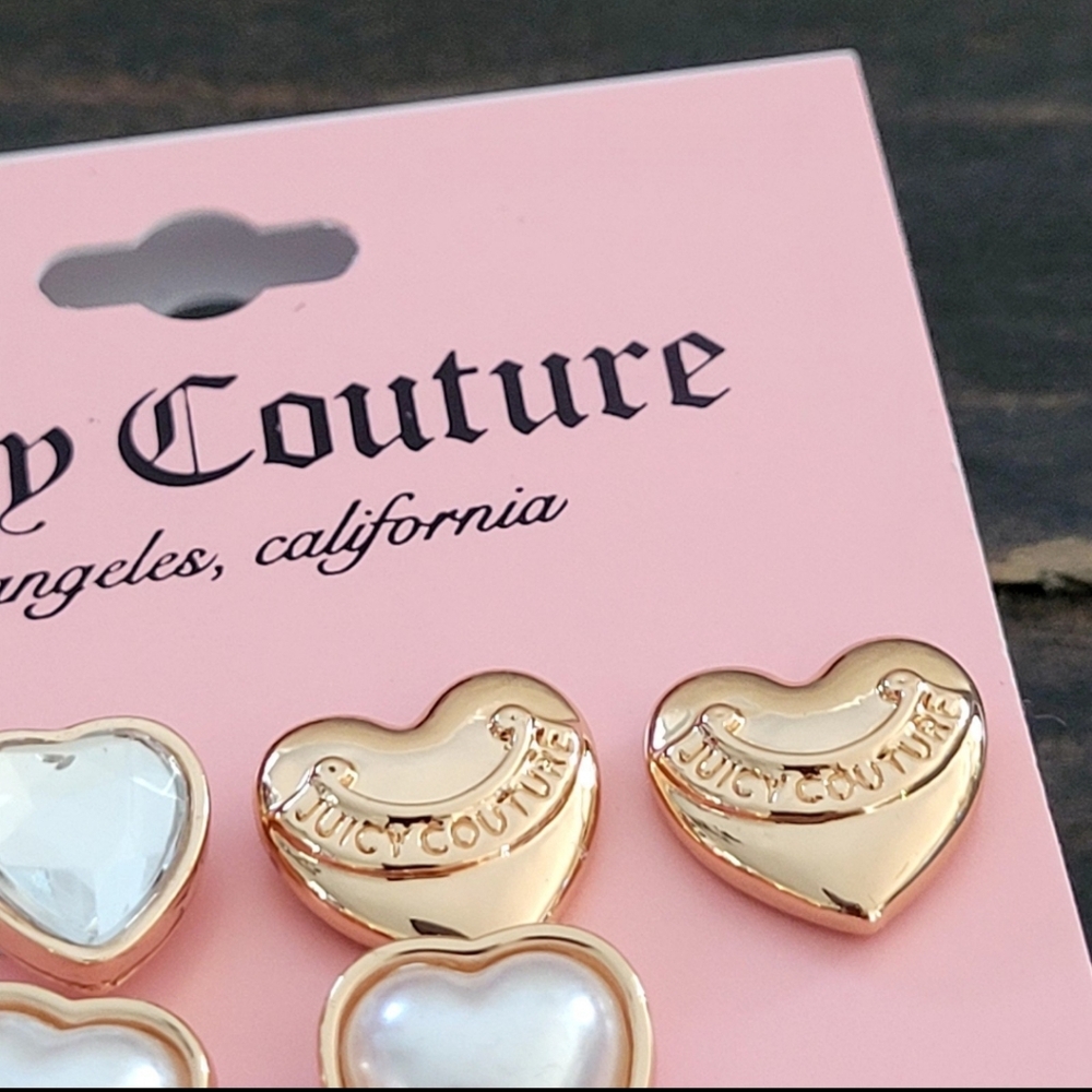 NEW Juicy Couture Earrings Heart Crown - Picture 4 of 5